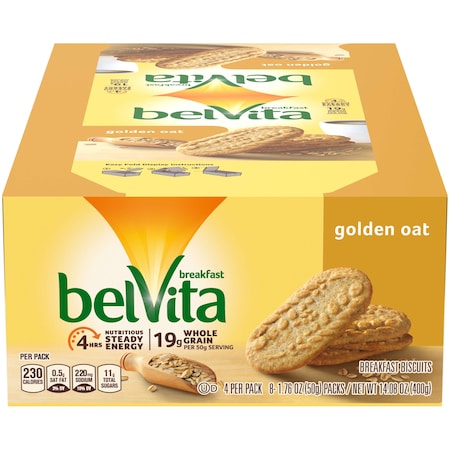 Belvita Belvita Golden Oat Snack Bars 1.76 oz. Bar, PK64 02946